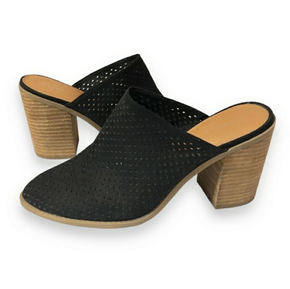 MADDEN GIRL Mila Perforated Vegan Suede Stacked